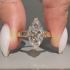 Vintage style marquise diamond ring.