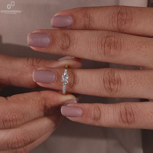 Lab grown diamond engagement ring