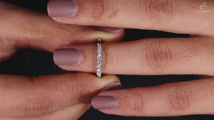 Lab grown diamond wedding band.