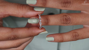 Lab grown diamond wedding band.