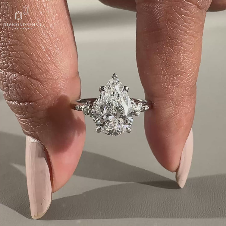 An elegant snowdrift engagement ring featuring a classic design with modern charm.