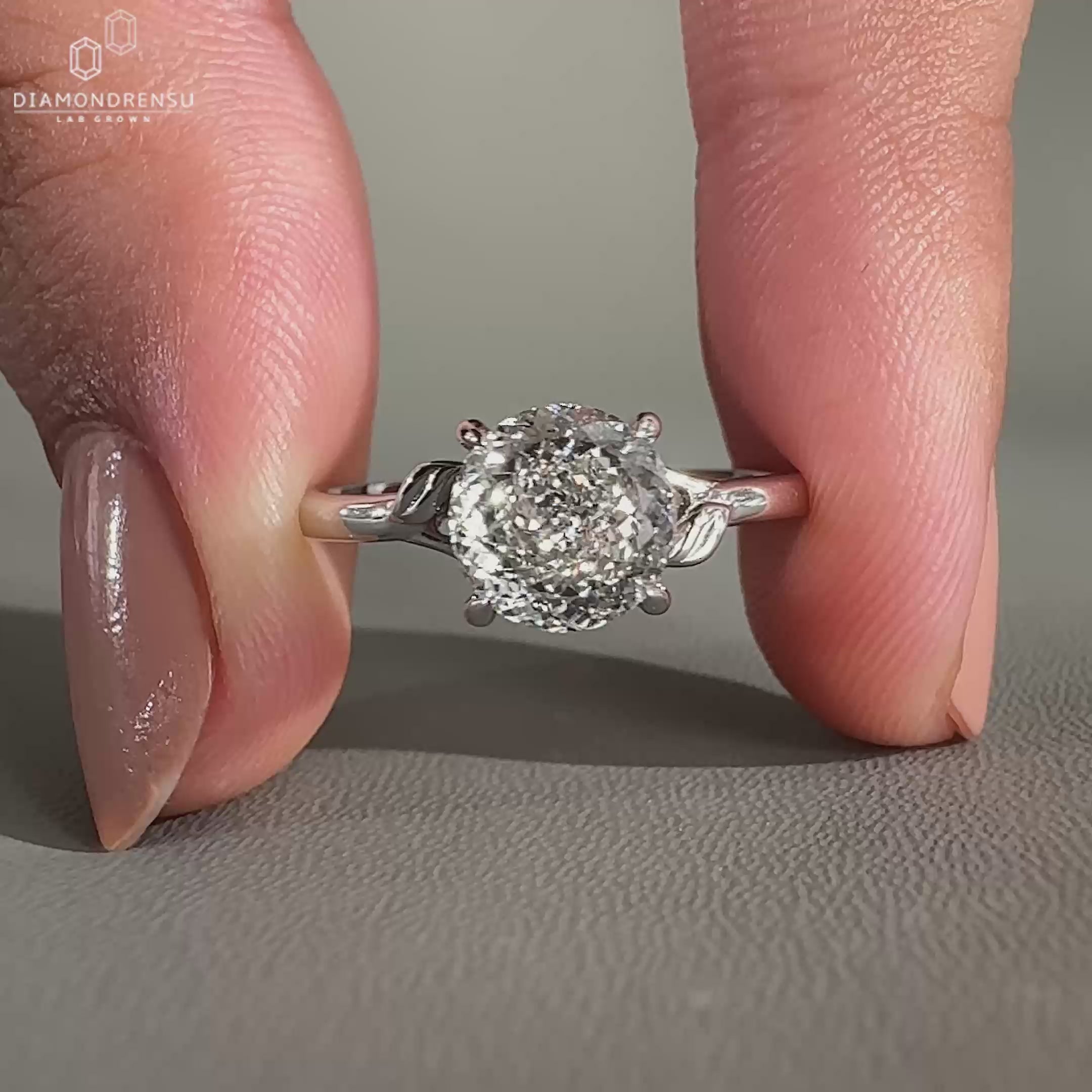 Diamond Solitaire Engagement Ring set in a timeless style.
