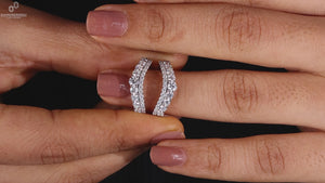 Lab grown diamond wedding band.