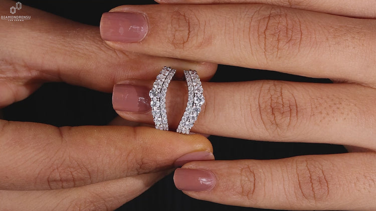 Lab grown diamond wedding band.