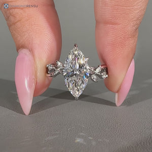 IGI certified engagement ring with handmade design.
