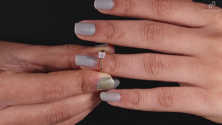 Lab grown diamond engagement ring