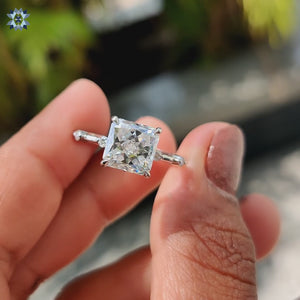 Distance pave set band designed in white gold.