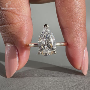 Solitaire diamond ring with a prong setting, perfect for a classic look.
