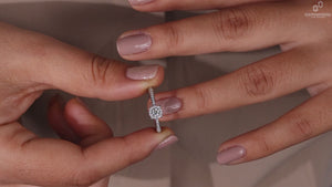 Lab grown diamond engagement ring