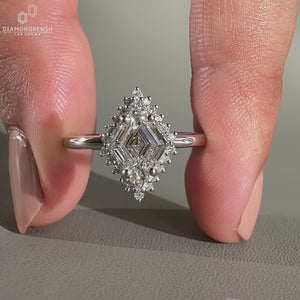 Halo Diamond Ring in a secure and elegant prong setting.
