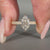 Lab grown Dutch marquise ring with Art Deco band and milgrain details.