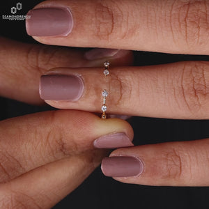 Lab grown diamond wedding band.