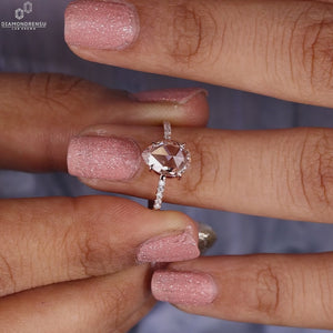 Lab grown diamond engagement ring