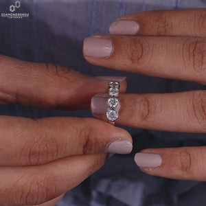 Lab grown diamond wedding band.
