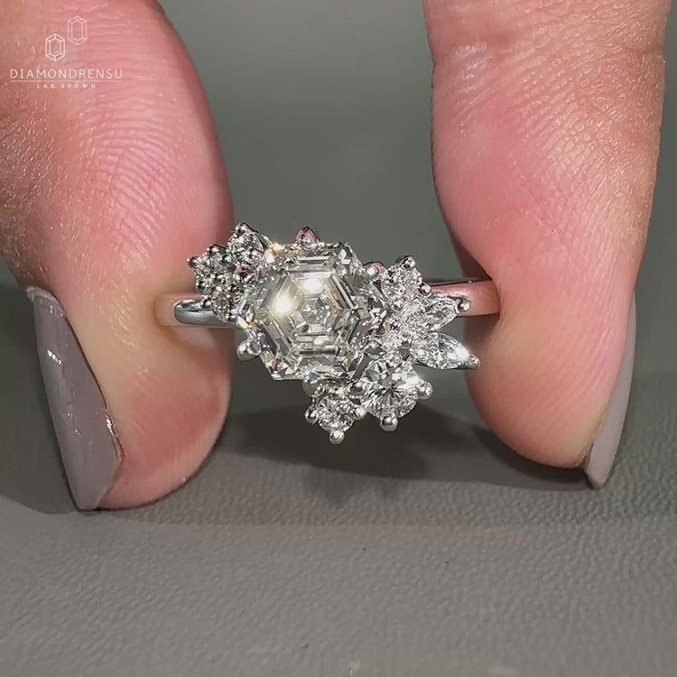 Diamond Cluster Ring featuring elegant design and sparkle.