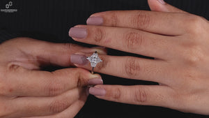 Lab grown diamond engagement ring