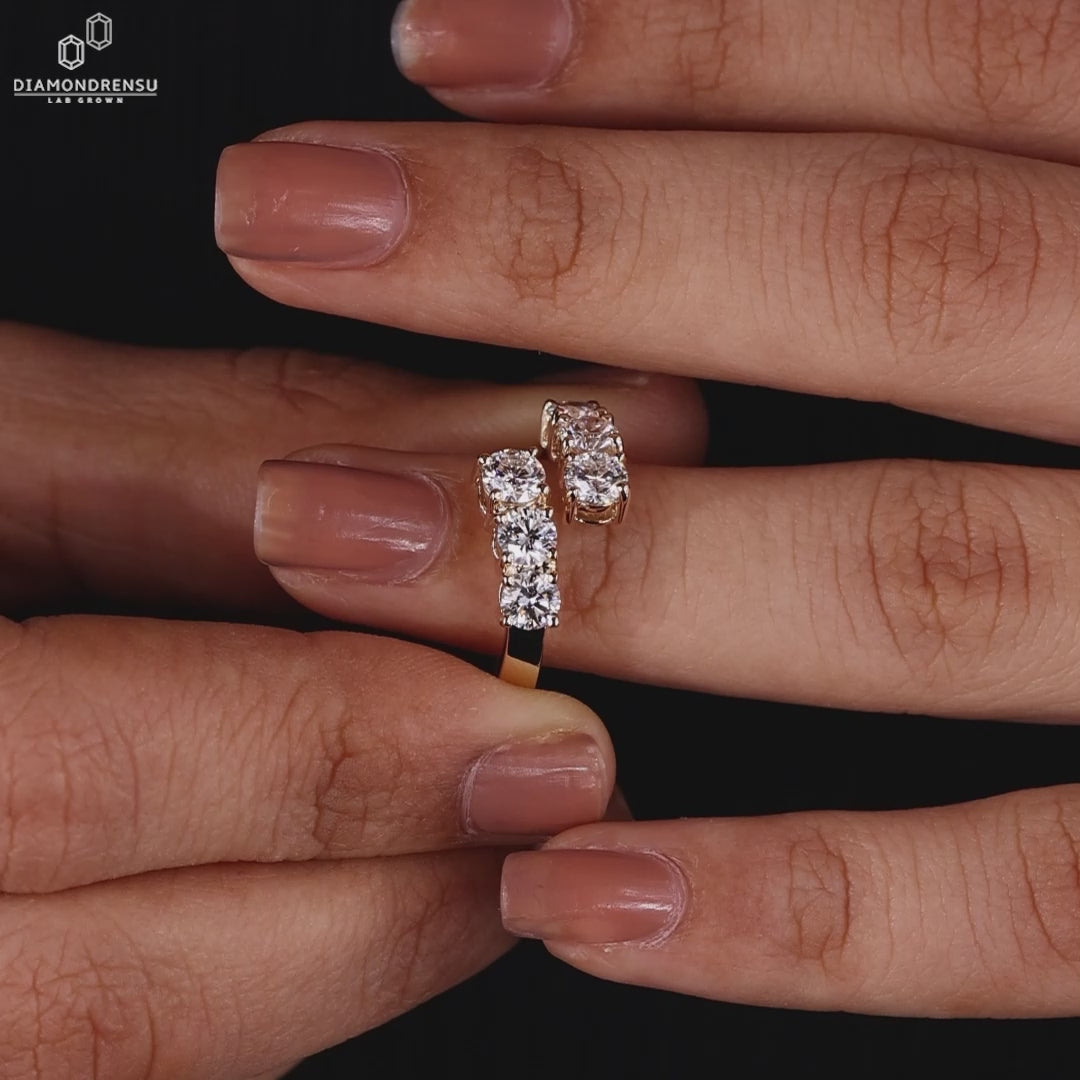 Elegant round brilliant cut diamond ring, showcasing its dazzling facets and classic design.