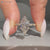 Solitaire diamond ring with a marquise cut.