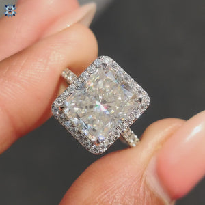 Stunning radiant moissanite ring designed for timeless elegance.
