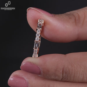 Lab grown diamond wedding band.