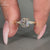 Cushion OMC Diamond Ring With Round Cut Side Stones.
