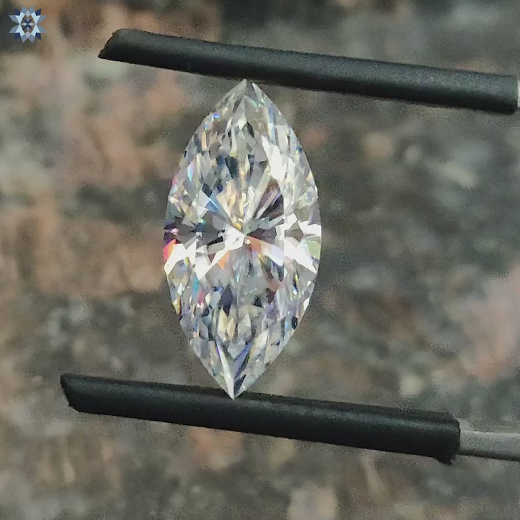 Radiant moissanite colorless marquise shape loose stone glow.
