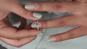 Lab grown diamond engagement ring