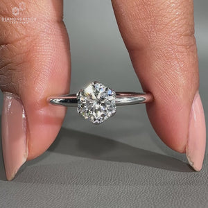 Round Solitaire Diamond Ring designed for timeless beauty.