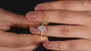 Lab grown diamond engagement ring