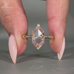 Yellow gold Dutch marquise diamond engagement ring.