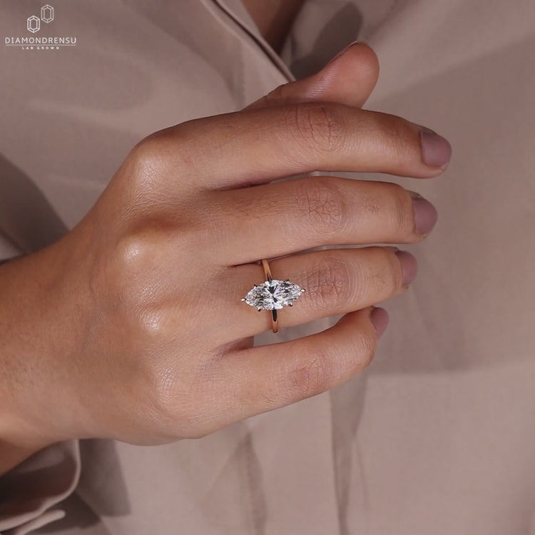 Marquise Diamond Engagement Ring for a timeless proposal moment.
