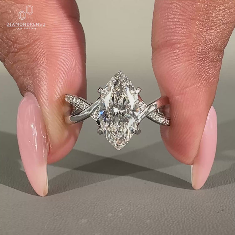 twisted pave ring, white gold ring, buy engagement ring
