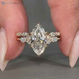 Three quarter eternity band with lab grown diamond by Diamondrensu.