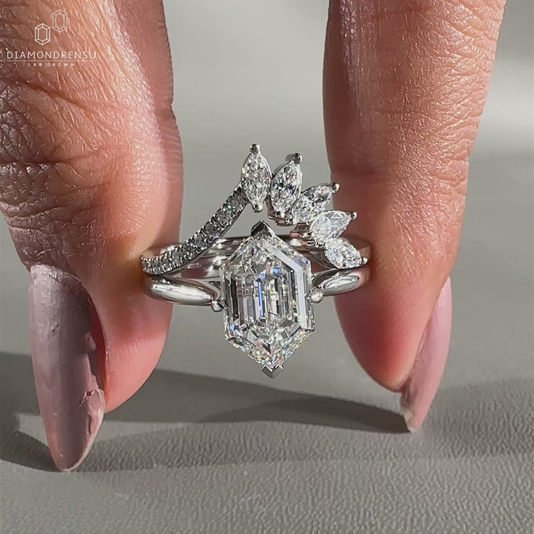 Curved Diamond Wedding Band with a perfect fit for any ring.
