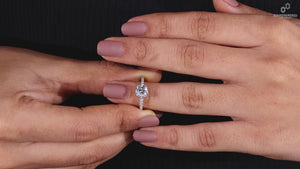 Lab grown diamond engagement ring