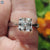 2.10 CT Octavia cut Colorless Moissanite Tapered Band Solitaire Engagement Ring