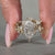 Nature inspired bridal set with marquise and round diamonds.