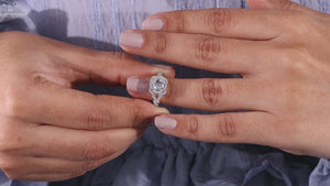 Lab grown diamond engagement ring