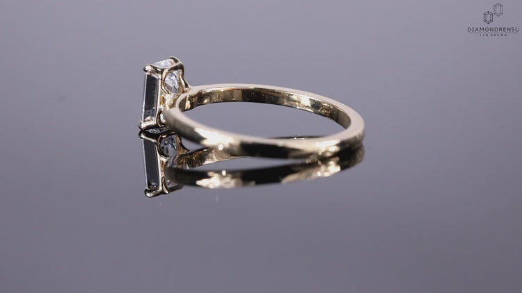 Lab grown diamond engagement ring