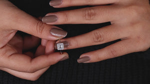 Lab grown diamond engagement ring