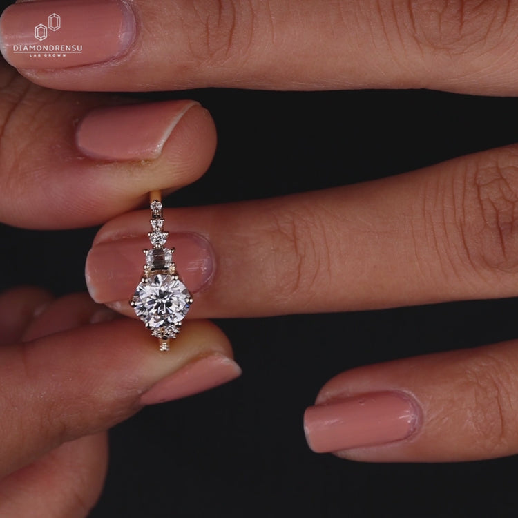 Round Diamond Engagement Ring in a classic setting.