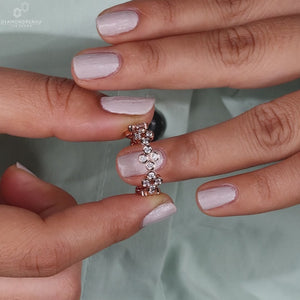 Lab grown diamond wedding band.