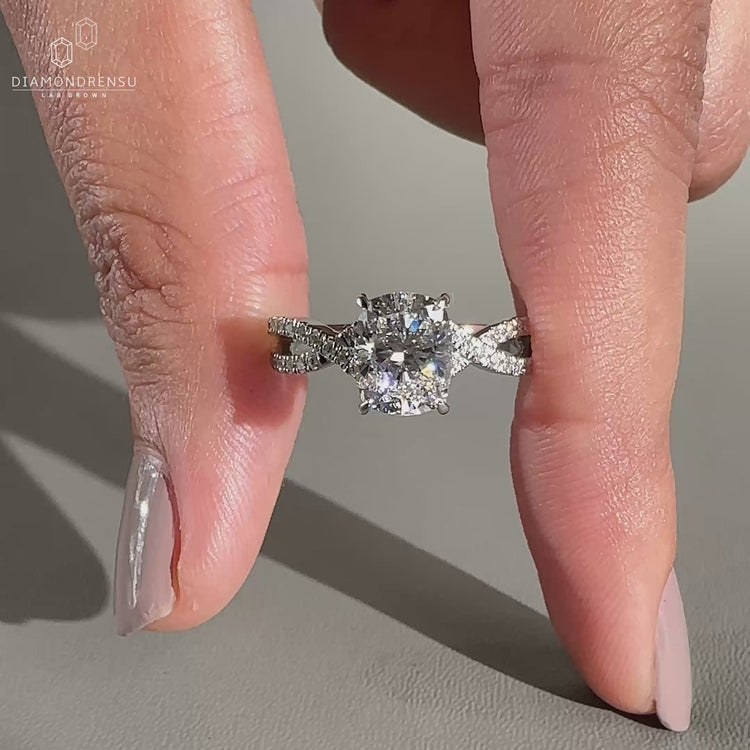 Elongated Cushion Ring featuring unique and intricate details.