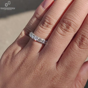 3.0 MM Round Brilliant Cut Lab Grown Diamond Eternity Wedding Band