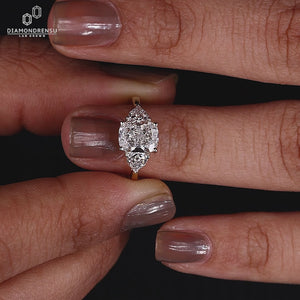 Three Stone Diamond Ring - Cushion Diamond