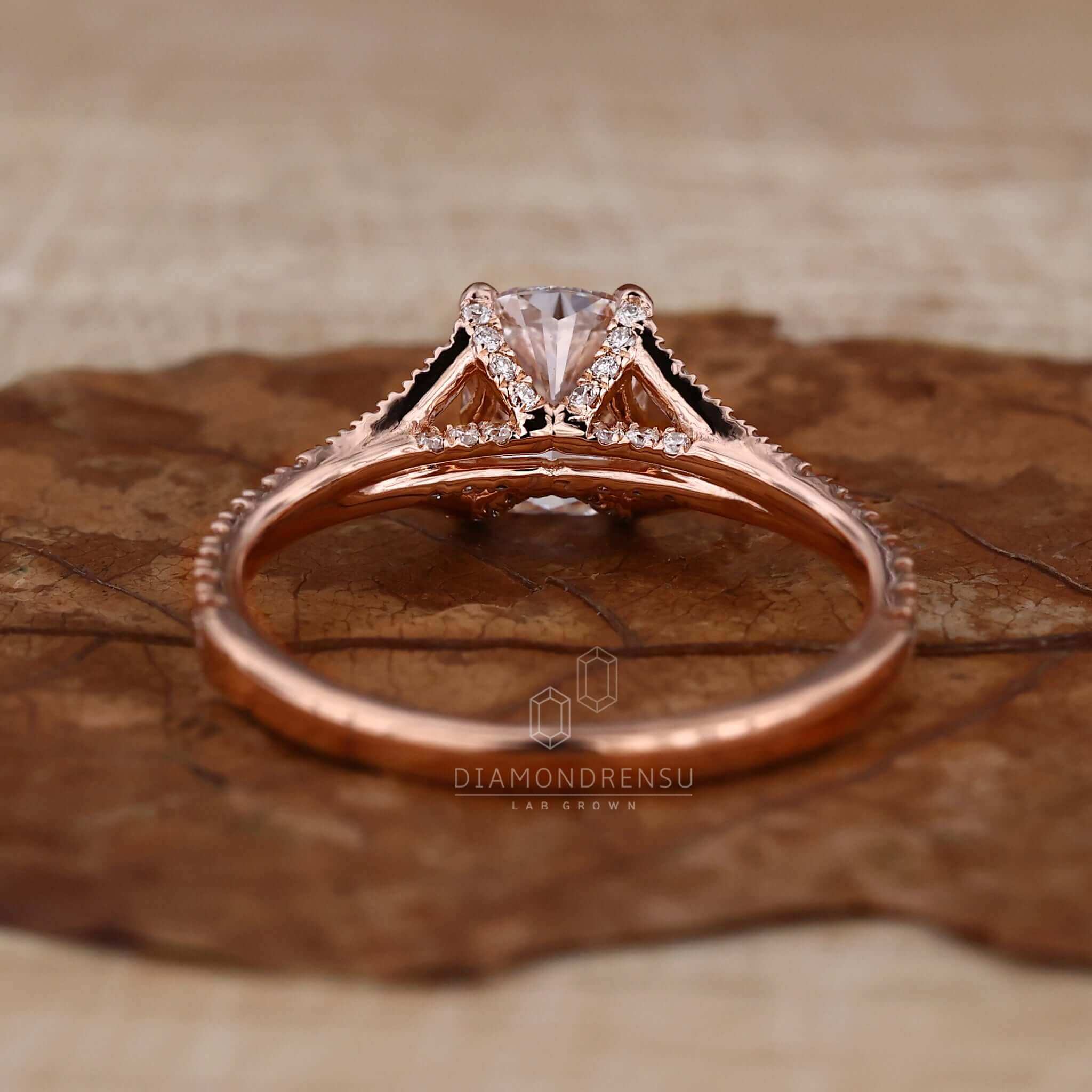 unique lab grown diamond ring