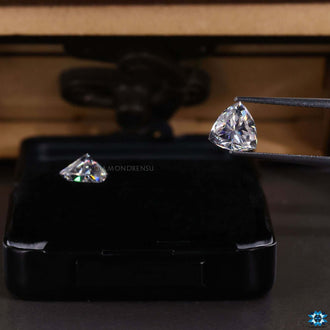 Trillion Cut Colorless moissanite stone from Diamondresnu.