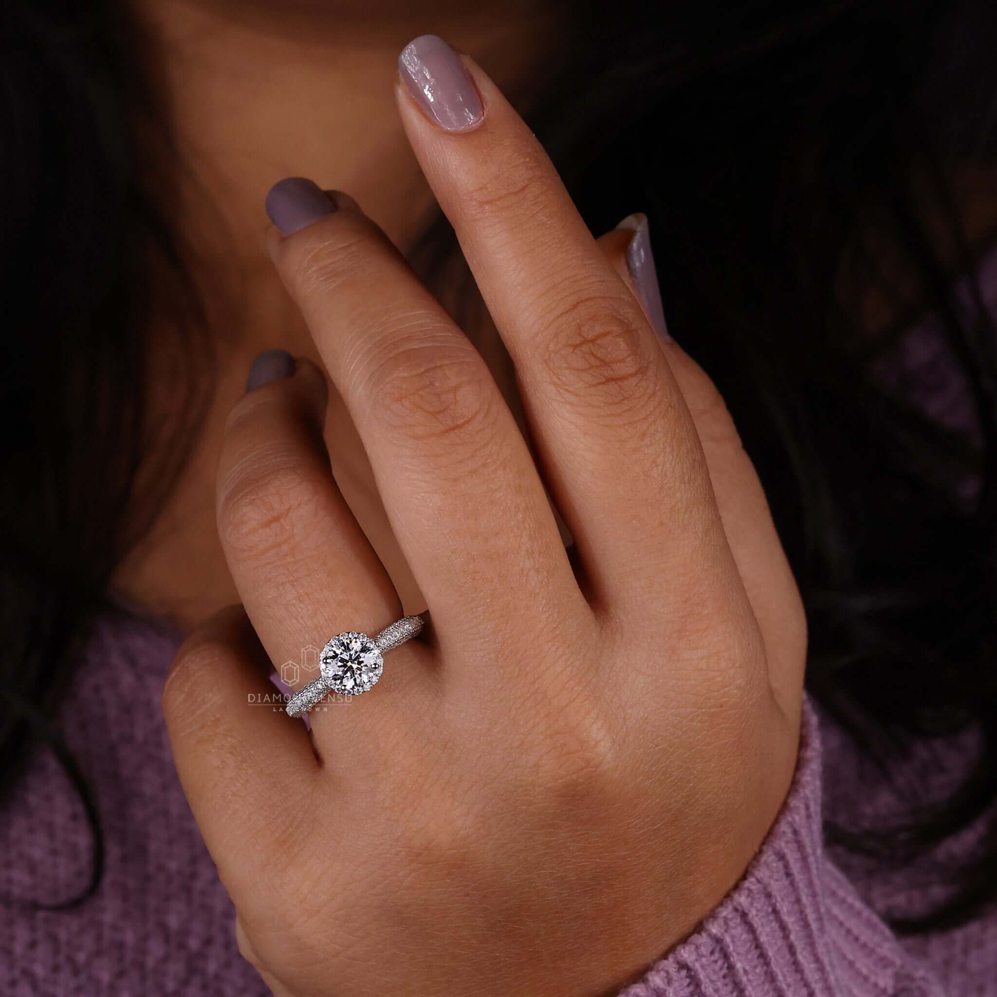 halo engagement ring