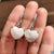 moon stone drop earrings