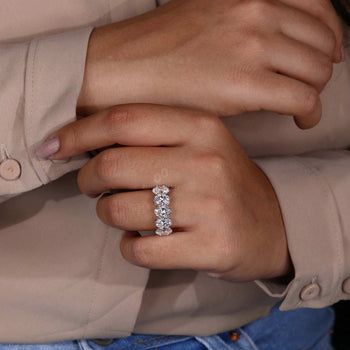 lab created diamond band